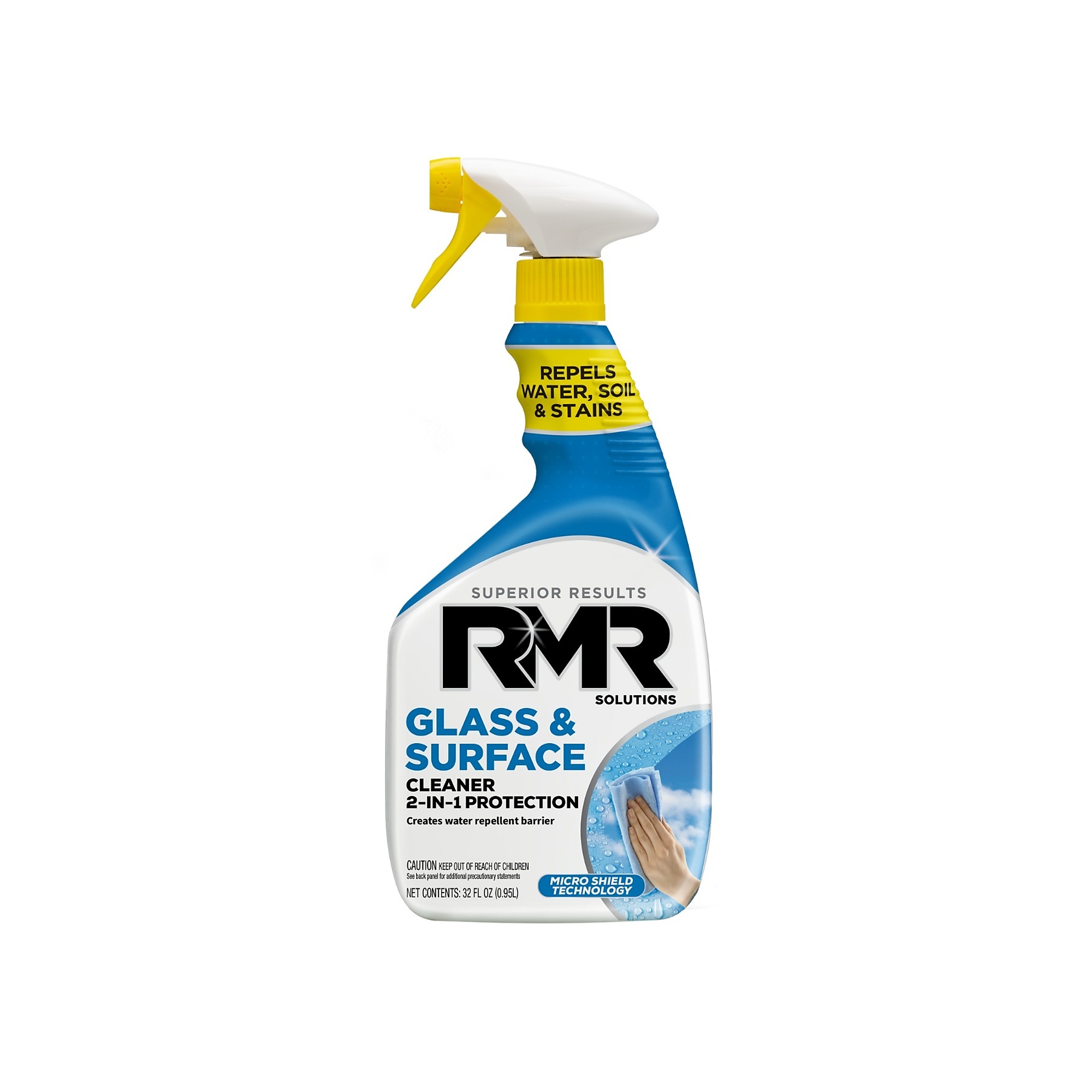 RMR 2-in-1 Glass and Surface Cleaner — 32 Oz., Streak-Free Shine, Protective Finish, Model# RMRGASC32